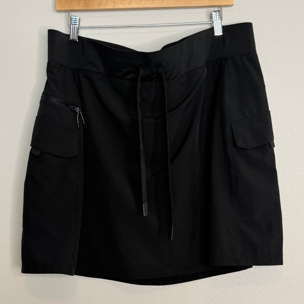 Gerry Women's Black Cargo Active Skort XXL Recycled Stretch Hiking Golf Skirt